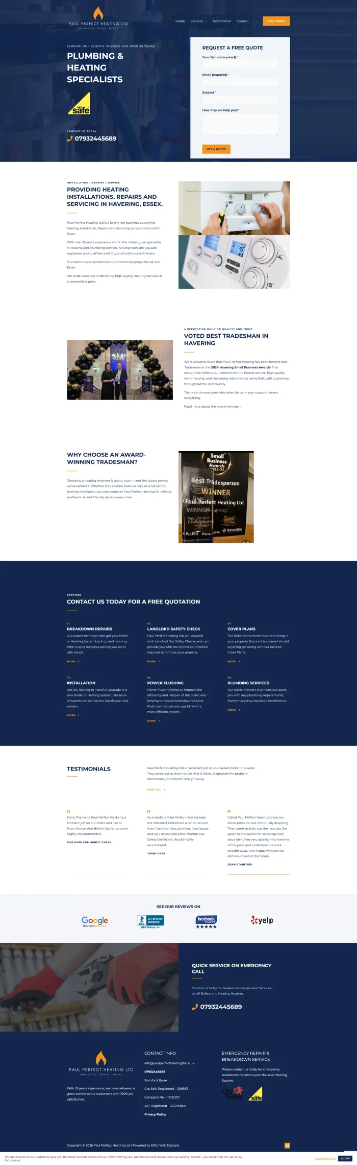 Paul Perfect Heating Ltd — portfolio project